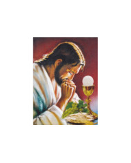 Obraz na dreve: Pán Ježiš s kalichom (30x20)