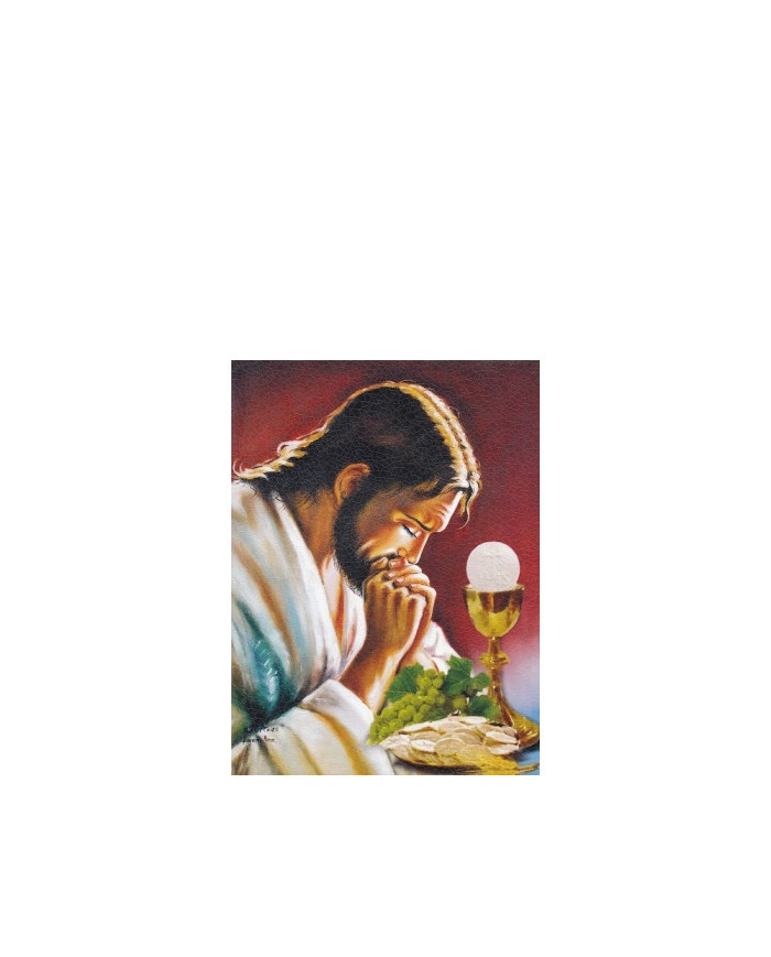 Obraz na dreve: Pán Ježiš s kalichom (30x20)