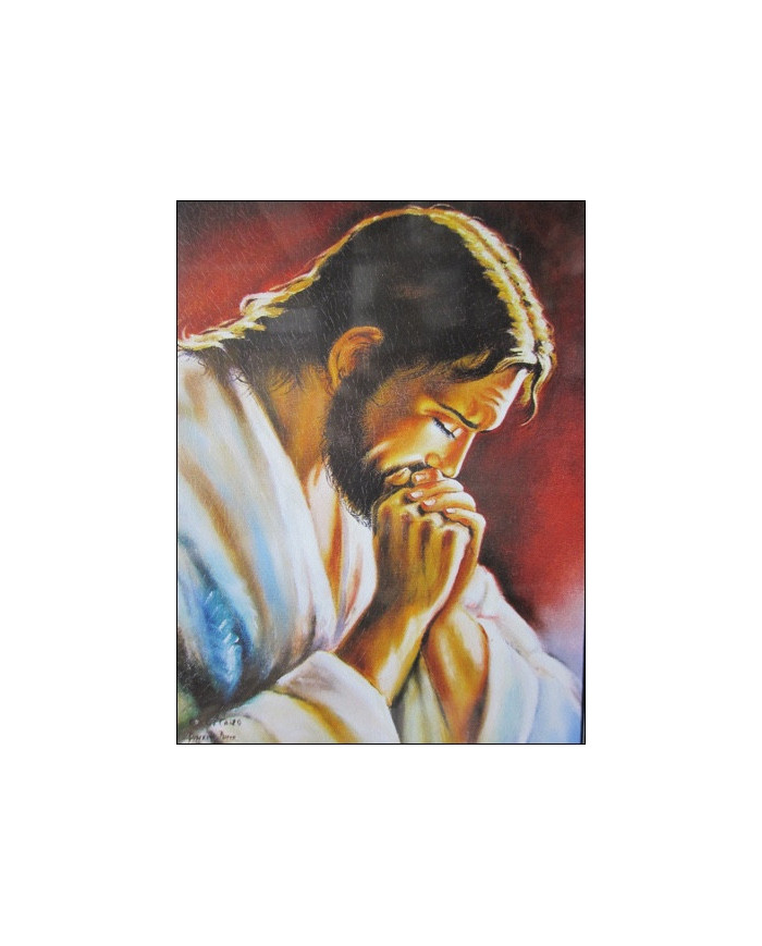 Obraz na dreve: Modliaci sa Pán Ježiš (30 x 20)