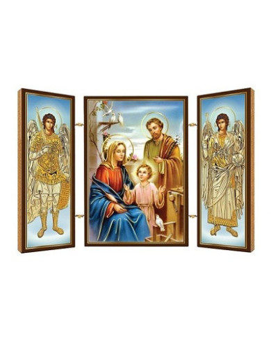 Triptych drev. (N13) - Sv. rodina