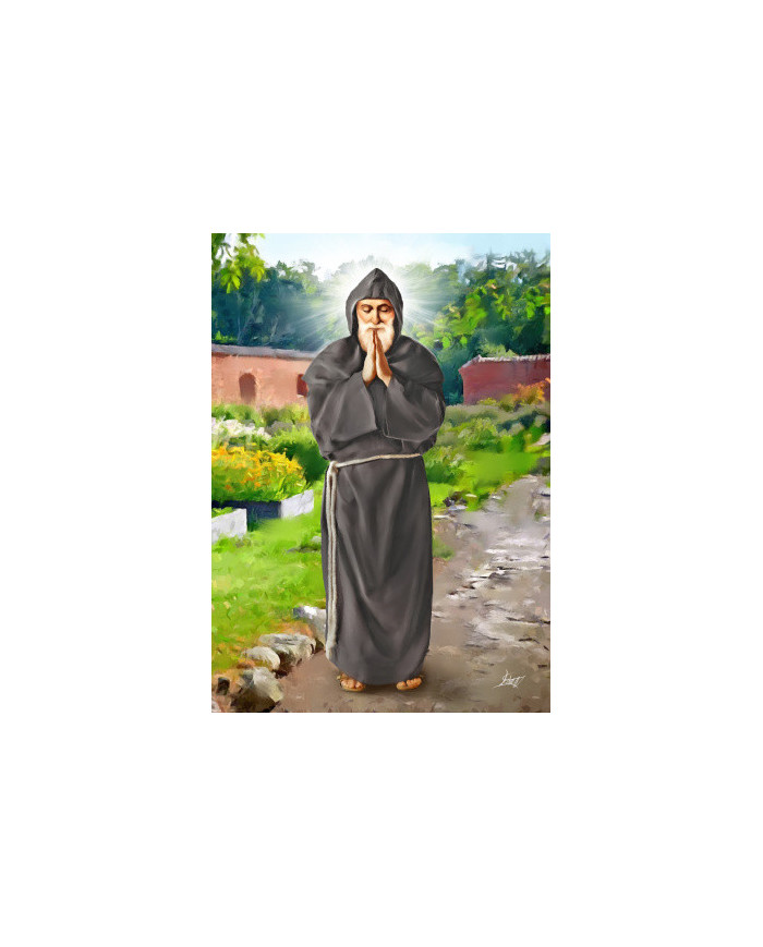 Obraz na plátne (ZOP-A3) Svätý Šarbel v záhrade